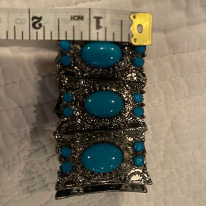 Silver & Turquoise 8” Bracelet